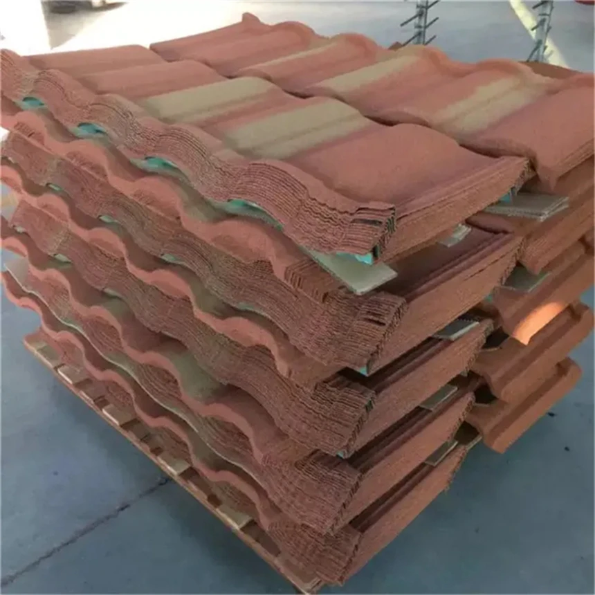 ppgl milano stone coated roofing tile sand coated metal roof tiles 0.45mm Eurotile shingles Stone Coated Steel Tiles