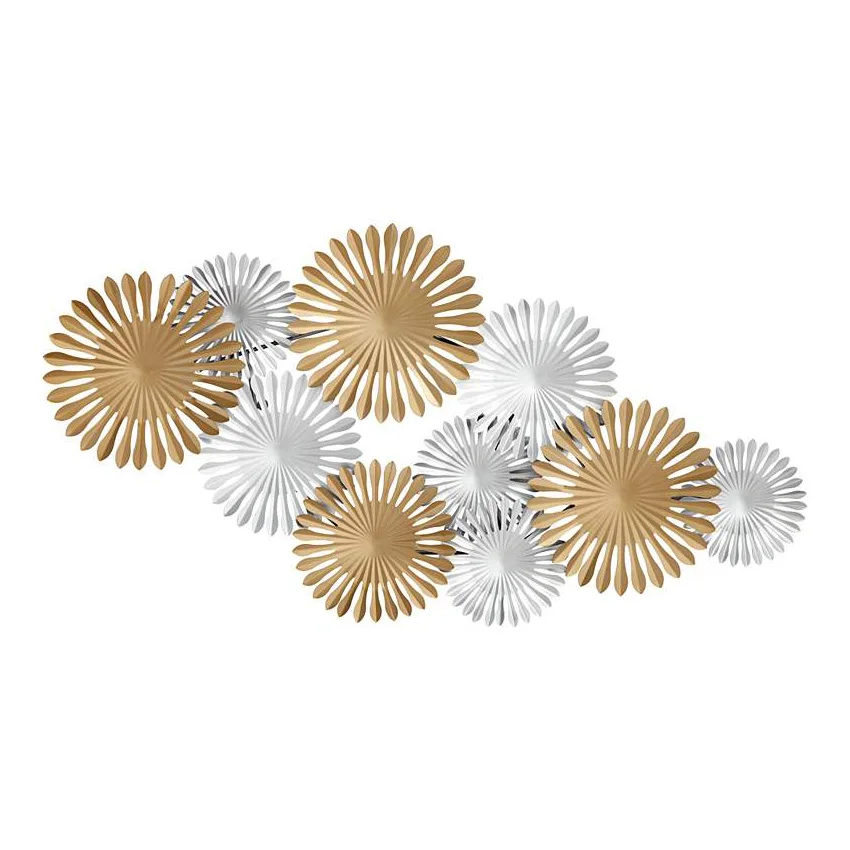 Iron Wall Hanging Lucky Golden Leafy Etching Designer Modern Gold Wall Art Metal Wall Decoration Hotel Background