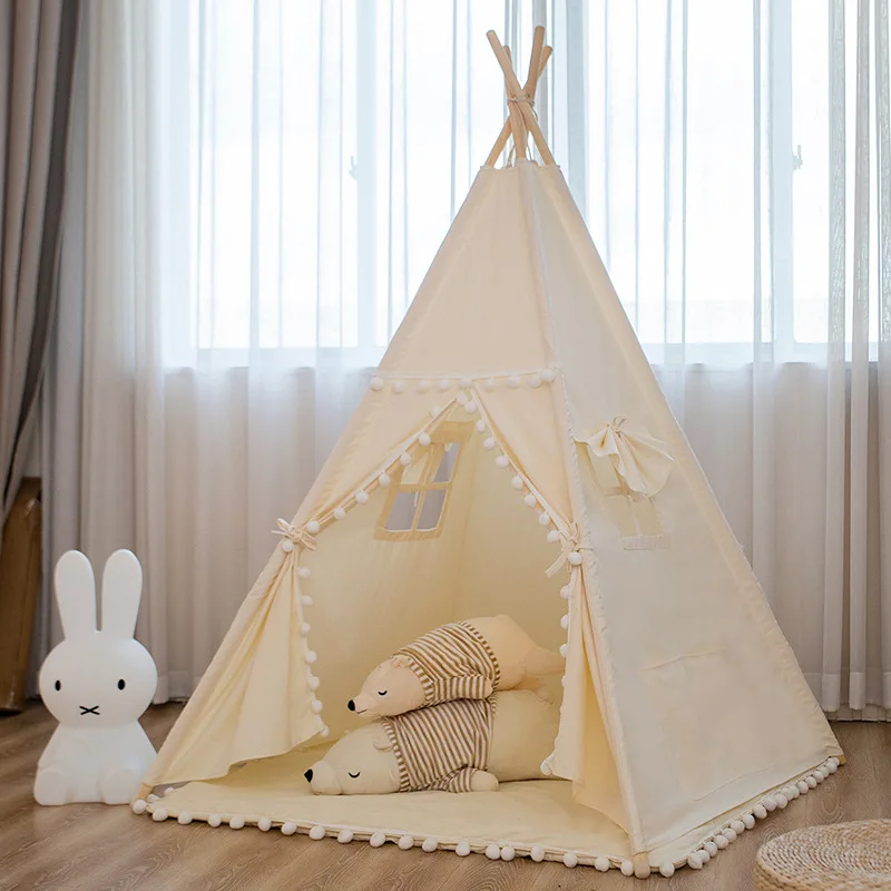 Wholesale baby tent house kids play big foldsble play tent house indoor children toy  tepee tent for kids