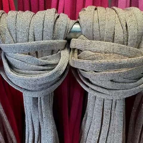12043 металлические полиэфирные шнурки из трикотажной ткани