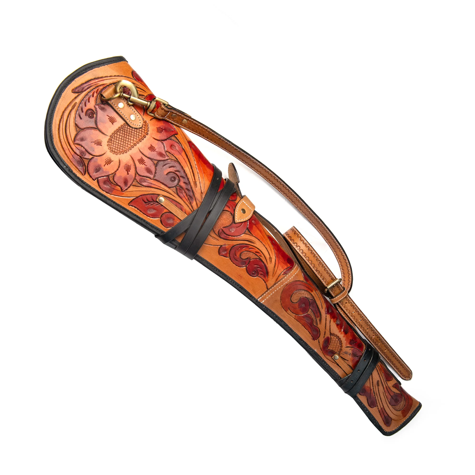 New arrival outdoor custom label hunting shooting leather slip case travel leather carrying case Premium Quality Leather Cover