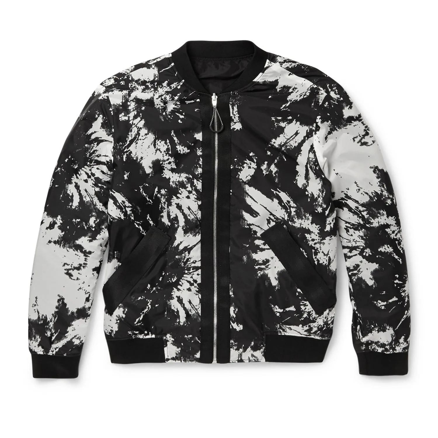 Men Blank Street Style Cuff Rib with Sublimation Panel Bomber Jacket, Wholesale Blank OEM Logo Embroidery Hot Sale Bomber Jacket
