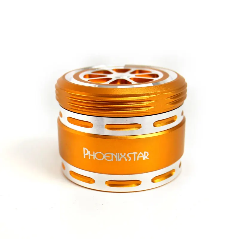 Smoking Grinder Aluminum Herb Grinder Powerful MagneticYellow Herb Grinder Machine for Smoking Shop wholesale