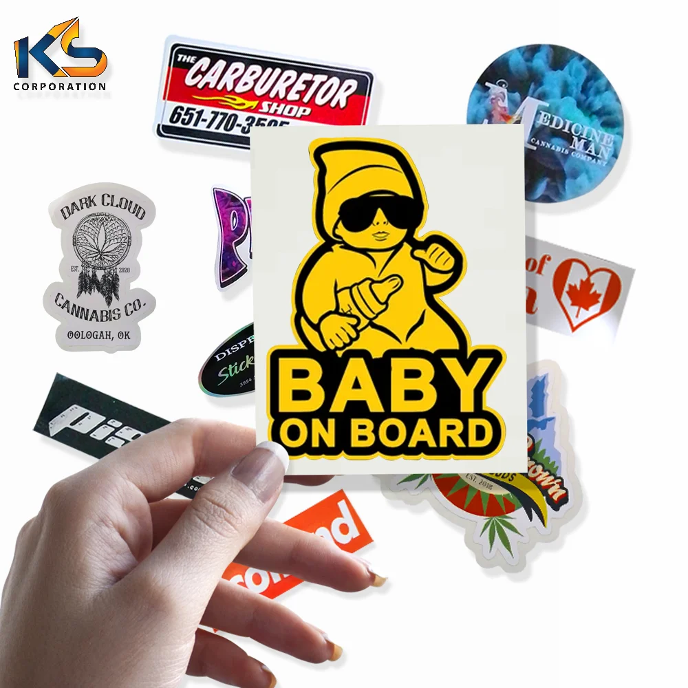 Custom Logo Decal Stickers Advertising Baby On Board Car Stickers Custom Baby On Board Warning Sign Stickers