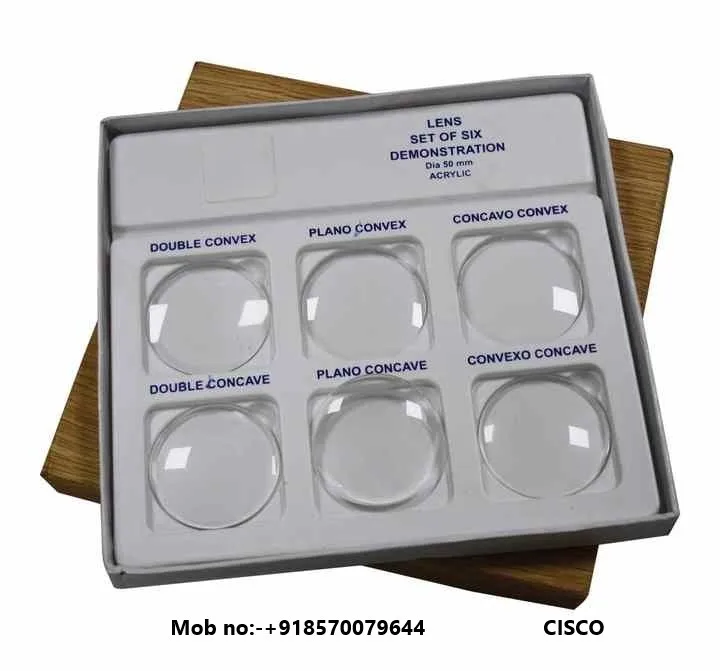 Lenses Set Consists of a Variety of Six Lenses for All Your Optics Demonstrations Are Made of Highly Polished clear Acrylic