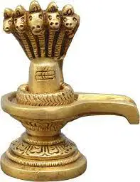 Metal Brass Shivling with Snake Shiv Lingam Statue Snake Idols of Shiva for Home Temple Puja Decorative Diwali Vastu Gifts