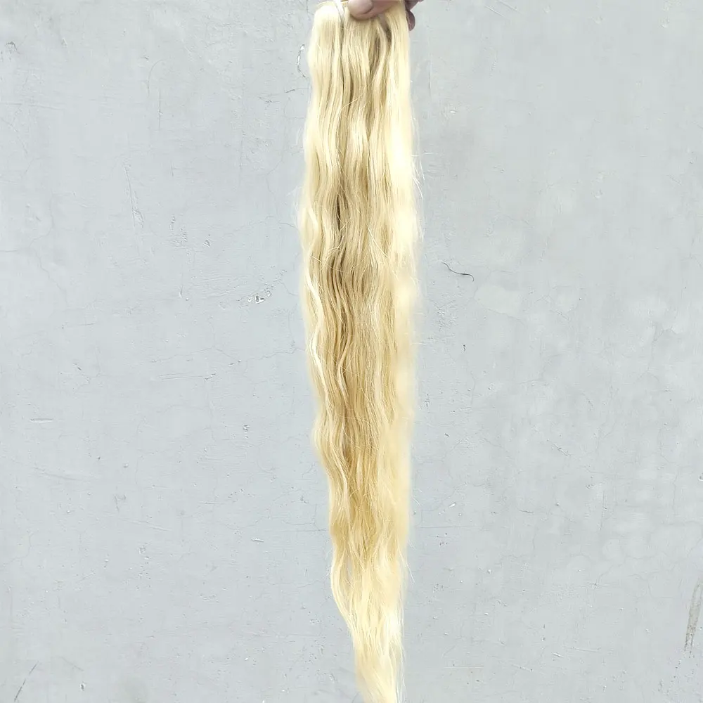 Лучшее качество 613 светлые волнистые и прямые волосы пряди с выравненной кутикулой ленты для наращивания кератиновые удлинители оптовая цена