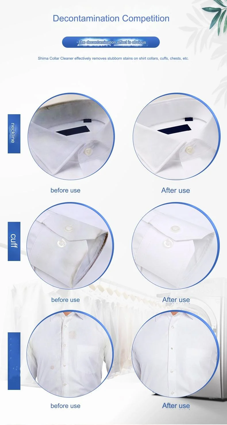Collar Clean Shirt Bleach Spray Strong decontamination Yellow Stain removal household softener