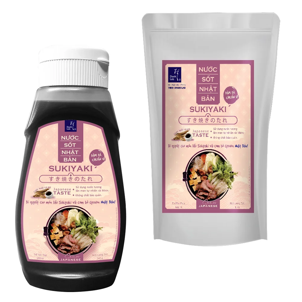 Vietnam Manufactured High Quality Japanese Seasoning Sauce 1kg Sukiyaki Sauce (Japanese Beef Hotpot Sauce)