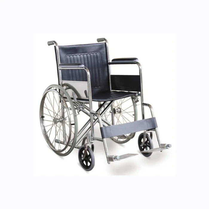 Wheel Chair Manufacturers Wholesale Hospital Furniture Steel Manual Foldable Wheelchair