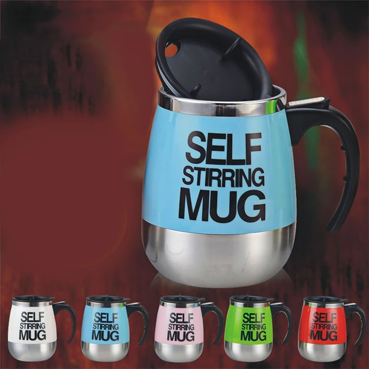 Hot Sale Favourable Price Automatic Pink Stainless Steel Self Wholesale Stirring Mug Cup