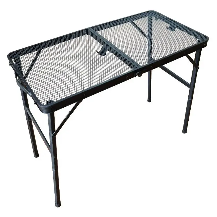 Iron Mesh Portable Camping Fold Garden Sets Folding Furniture Barbecue Grill Picnic Outdoor Bbq Table
