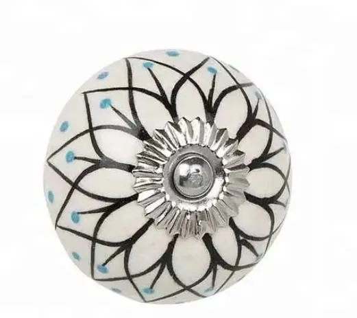 Fresh Arrival Grey Color Ceramic Knob Decorative Door Knobs Cabinet Drawer Knobs and Pulls Furniture Handle Wholesale