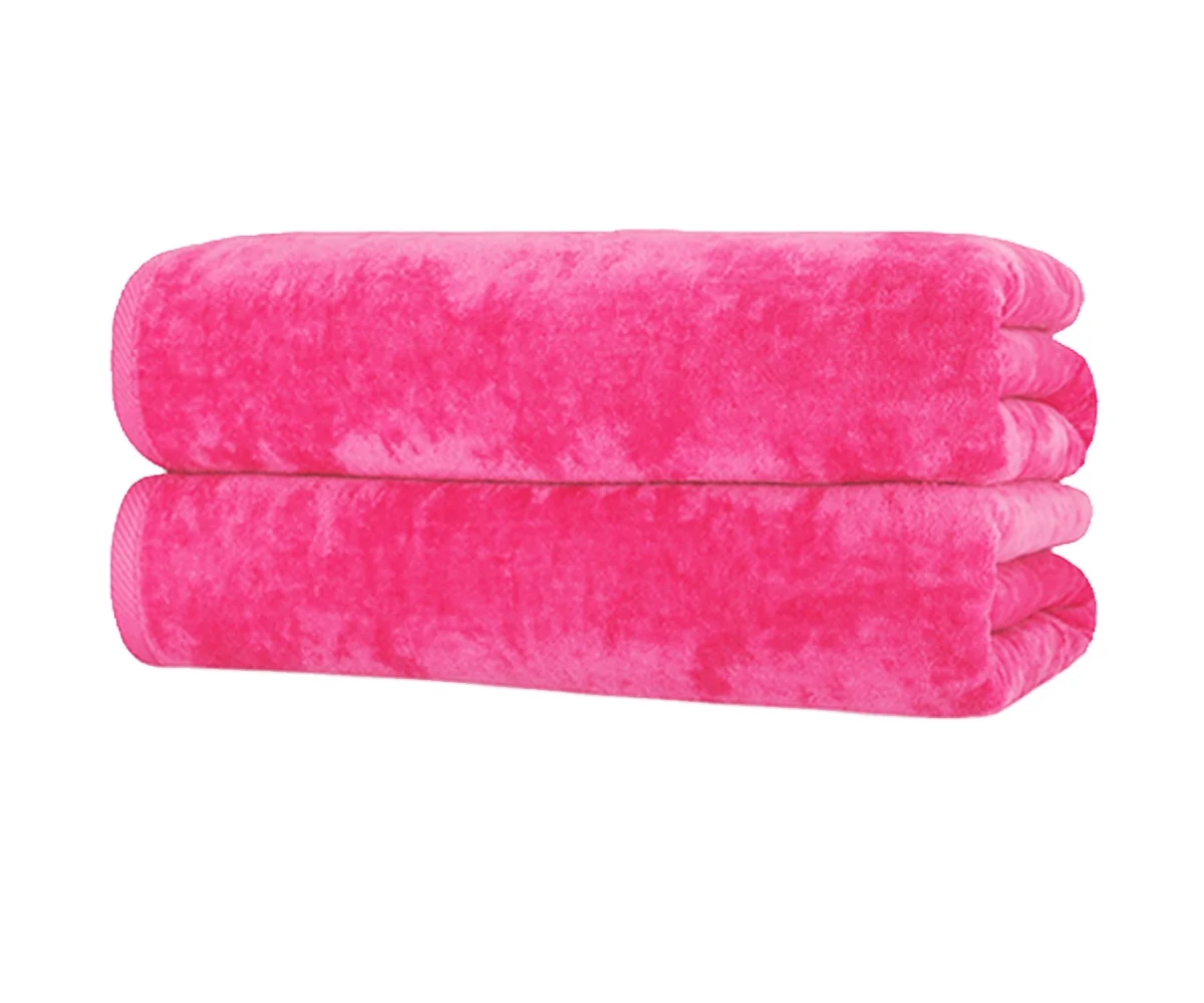 100% Cotton Pink Velour Beach Towels 75*150 cm 30*60 Inches Low MOQ Custom your logo design embroidery printed beach