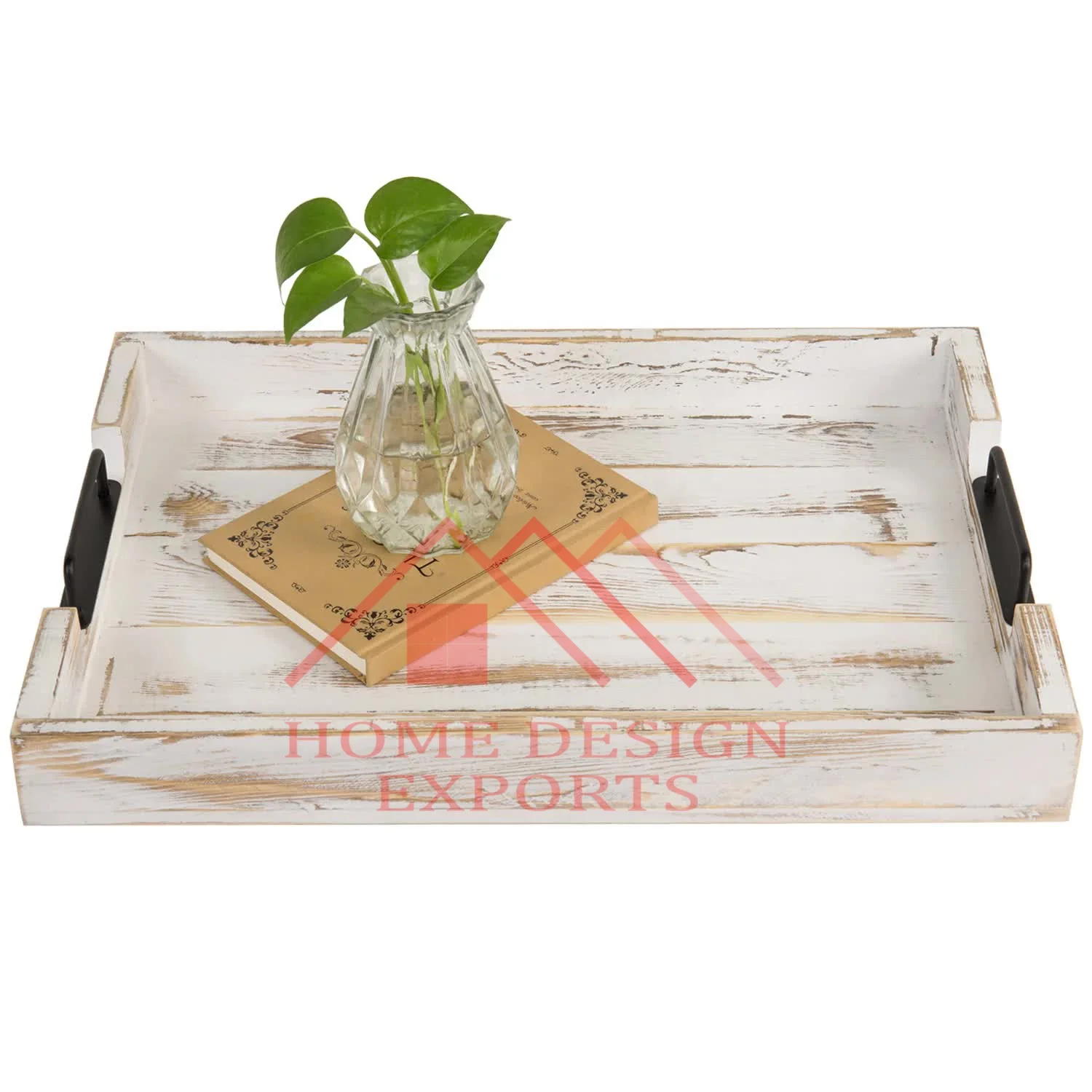 Handmade Wooden Rectangle Footed Tray for Kitchenware Usage Wholesale Natural Wood Large Ottoman Footed Base Tray Best Seller