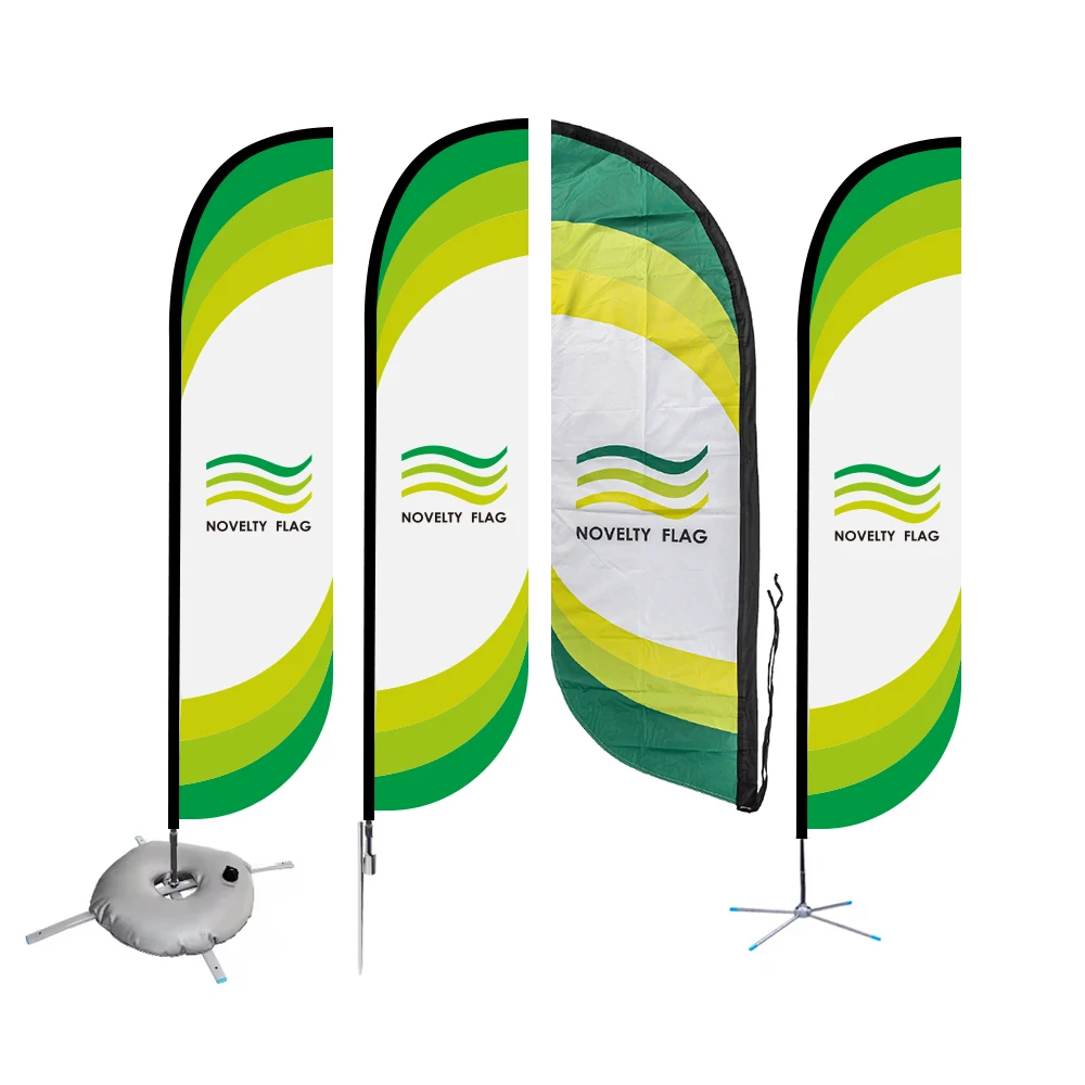 Light Customization outdoor Large Custom Beach Feather Banner Flag Flying Flags Banner Printed