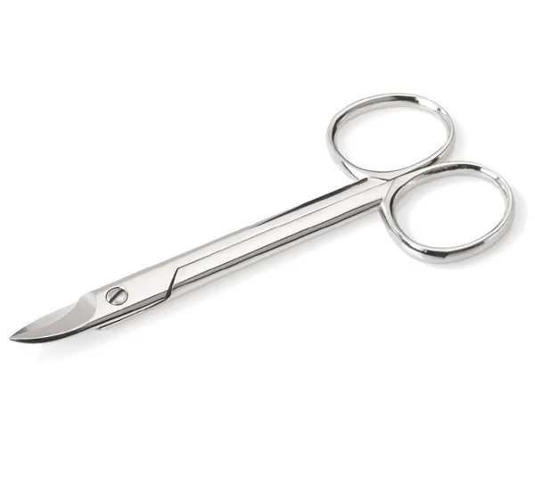 Professional Nail Scissors Satin Finish Stainless Steel Embroidery Scissors Curved Blade Mini Shears