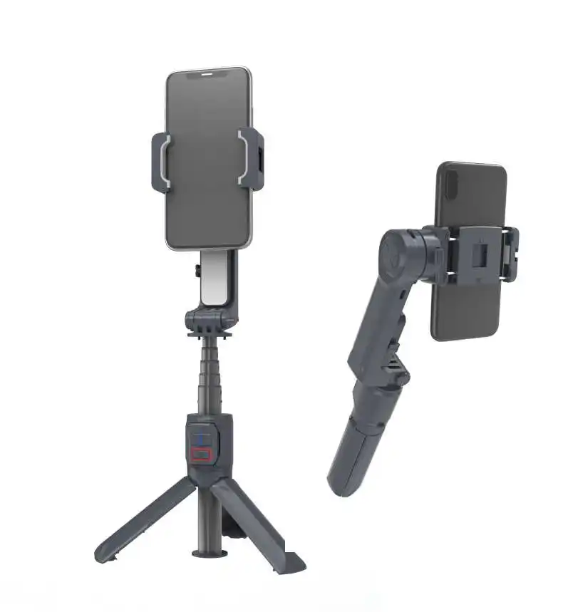 A10 Handheld Mobile Phone Gimbal Stabilizer with LED Fill Light Portable 2-axis Extension Rod Gimbal Selfie Stick Tripod