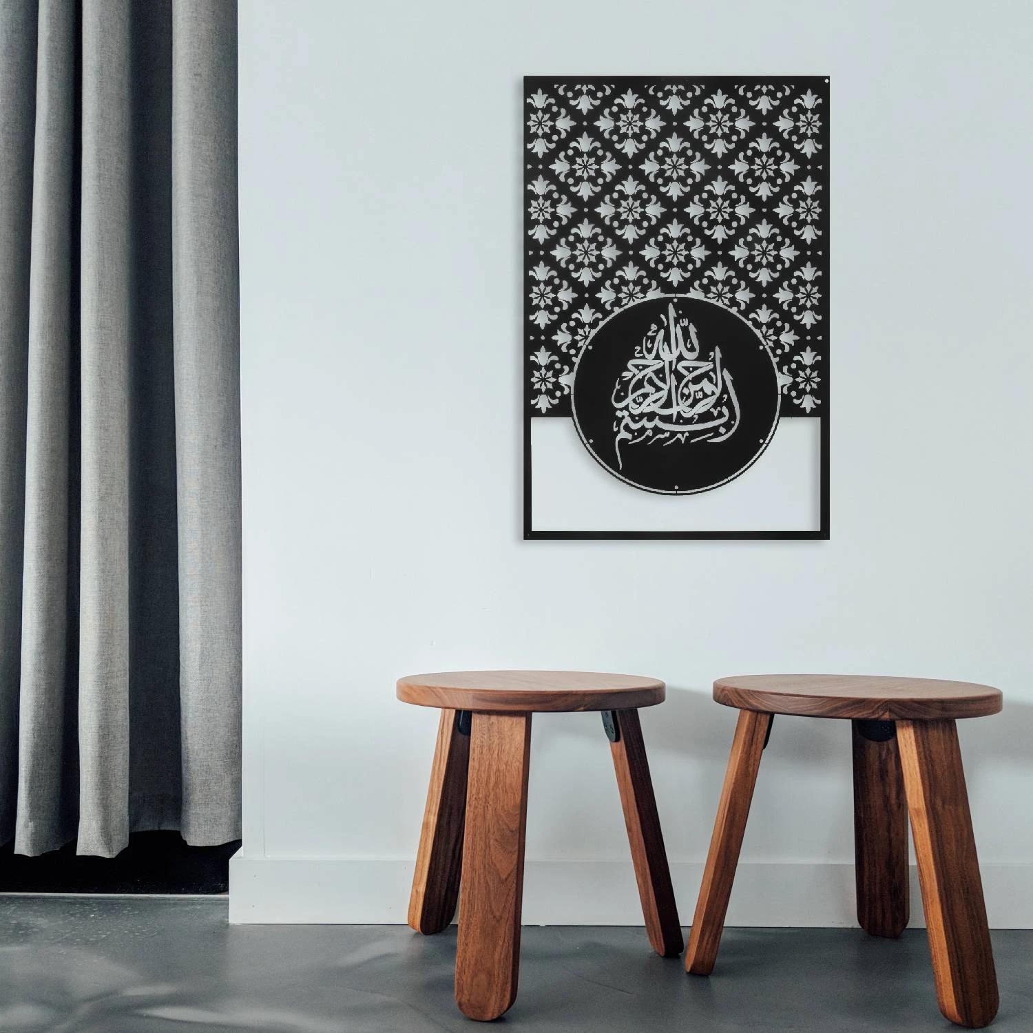 Islamic Metal Wall Art Bismillahirrahmanirrahim Arabic Muslim Decoration Home Decor Customizable Metallic Designs and Painting