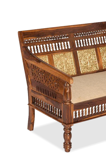 Kusum Art sheesham wooden and fabric sofa set for living room and hotel and restaurant furniture  with export quality