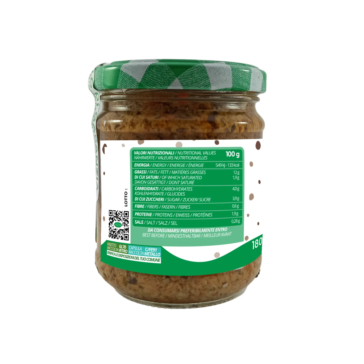 With Chili Pepper Chopped Cardoncelli Mushrooms | Italian Minced Mushroom Cream Spices in Olive Oil | 180 Gr Mason Jar Packaging
