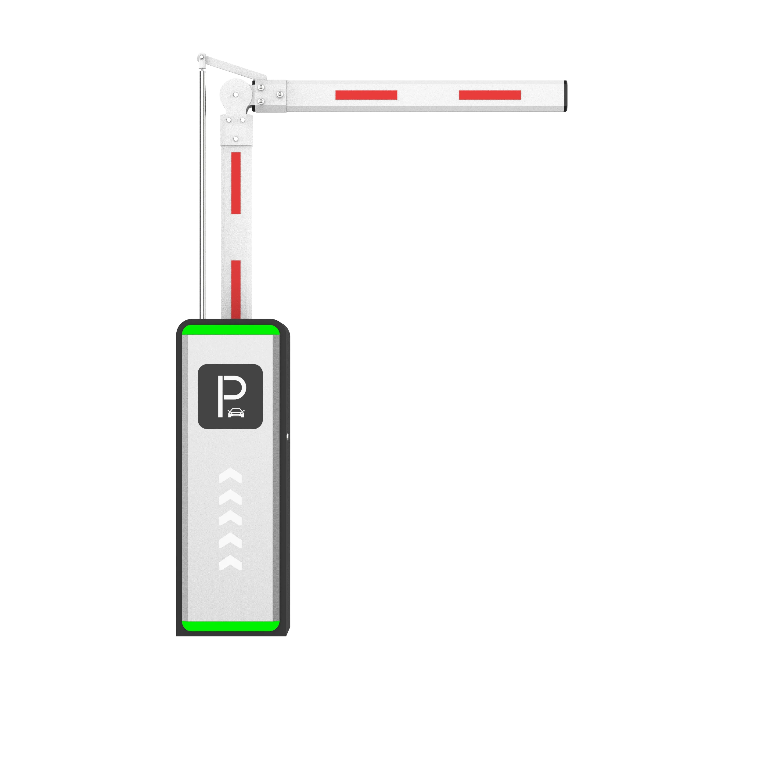 HCW gate High Speed Boom Barrier Gate With LED Strip Light parking gate automatic boom barrierDC24v