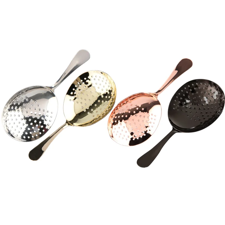 Thicker stainless steel leak kitchen filter scoop spoon wine mixer tool mixer wine filter ice cooler julep strainer