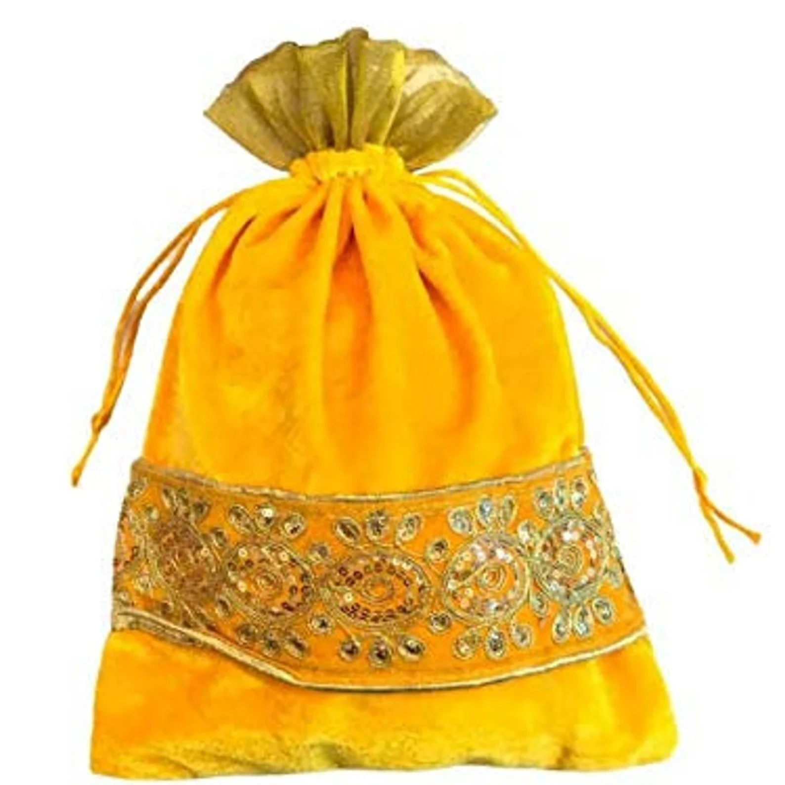 Rajasthani New Arrival Traditional Handmade Gota Work Potli Bags For Women Wedding Favor Return Gift Drawstring Pouches
