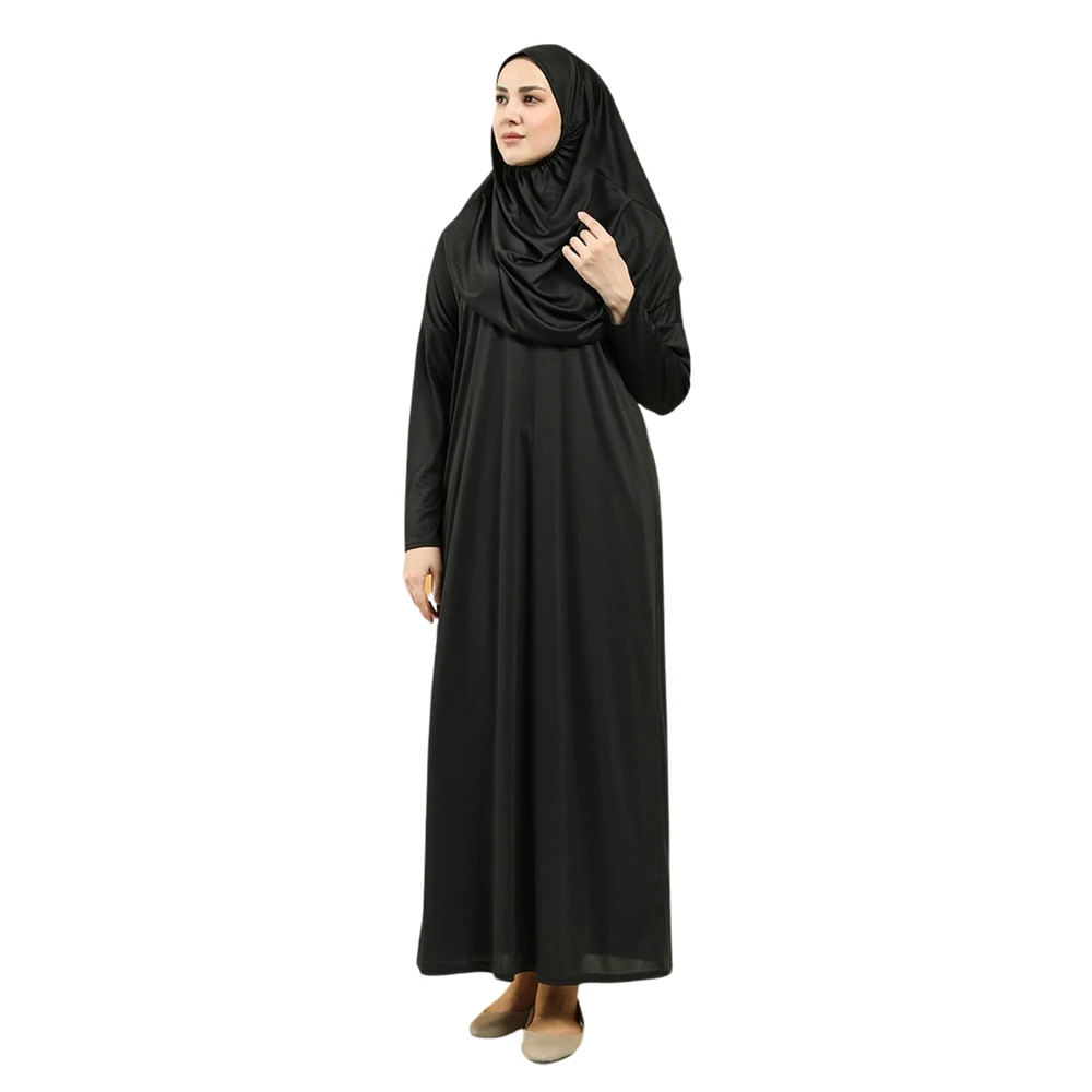 Black dyed Shiny Silky Viscose Arabic Stylish Abaya Muslim Dress Belt waist Women Abaya Loose Baggy Elegant Fashionable