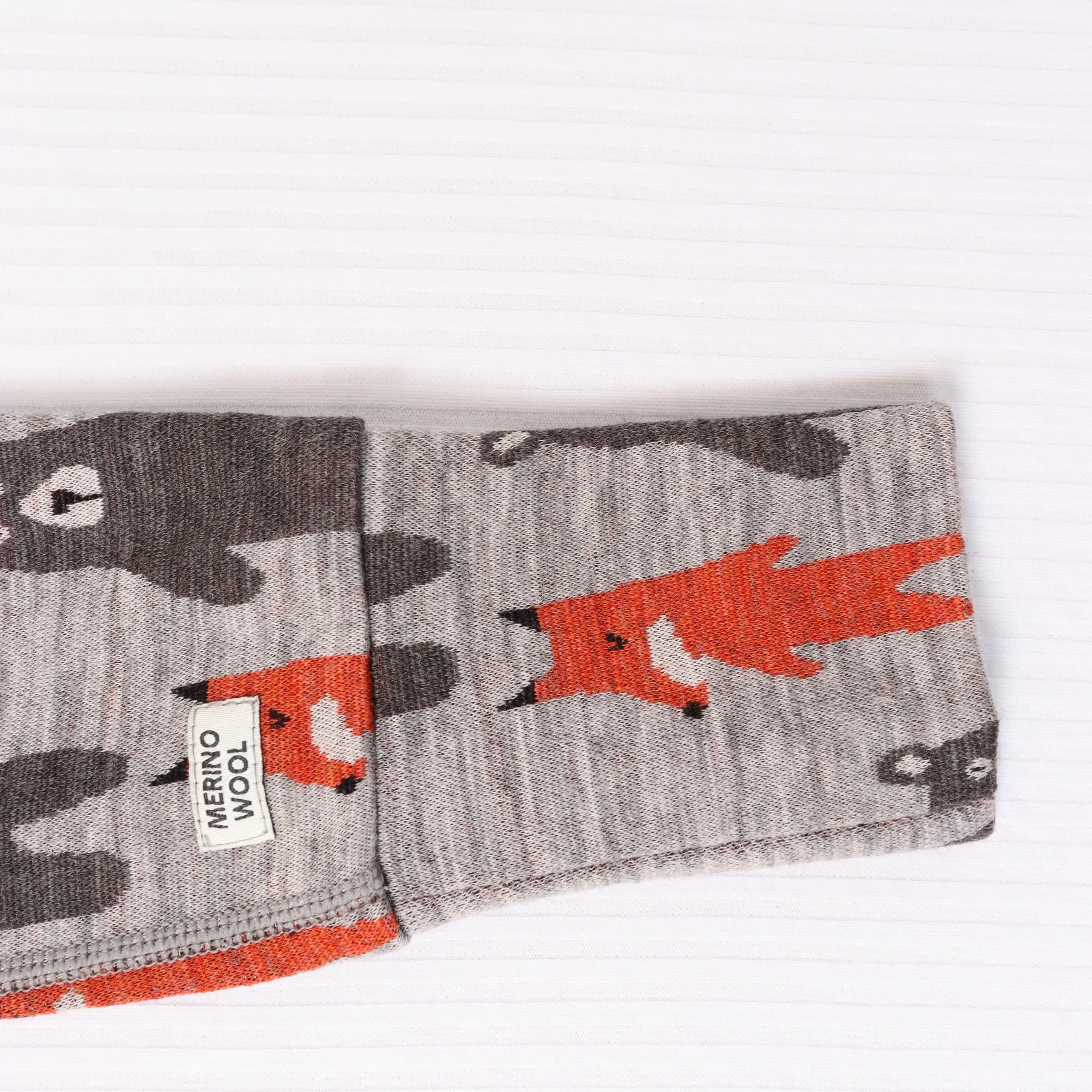 LEHEHE   Customized 100% merino wool babys body wear  jumpsuit with cute cartoon pattern