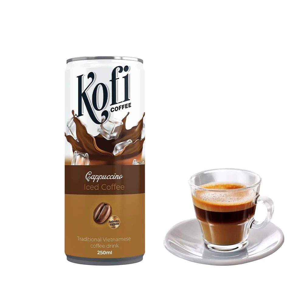 Private Label Coffee Drink from Vietnam Latte Cappuccino Espresso Vietnamese Iced Coffee canned OEM Wholesales