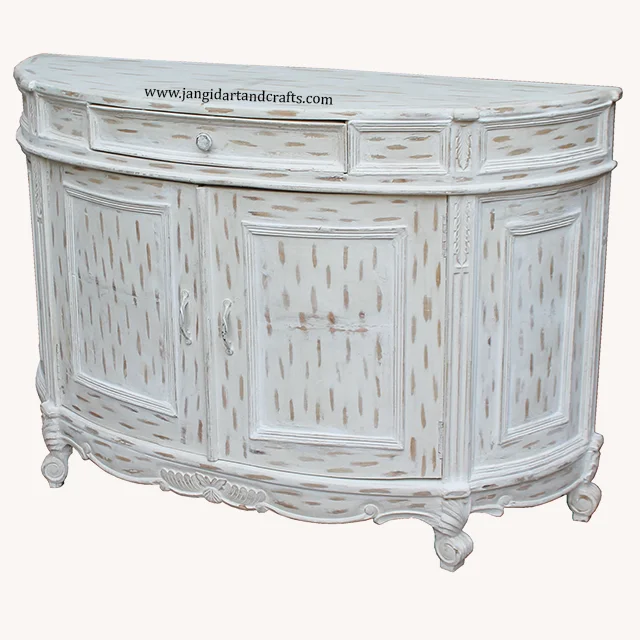 Wholesale luxury dining cabinet living room furniture White painting cabinets high quality sideboard cabinets home furniture