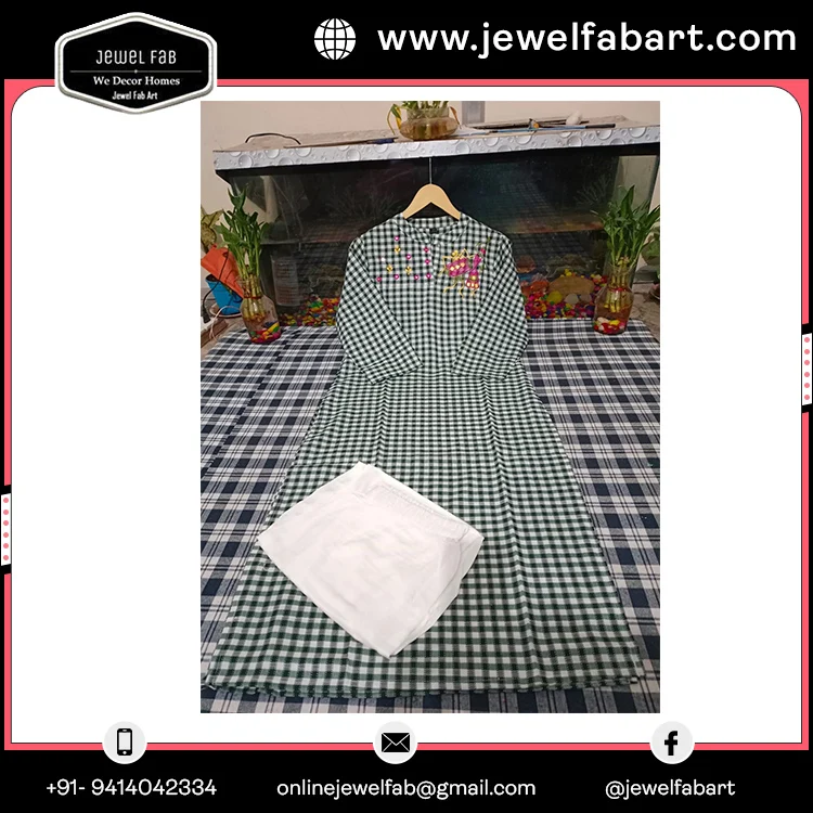 High Qualtiy Hand Embroidery Work Casual Dresses Print Buy Ethnic Kurti Made of Rayon Fabric Womens Wholesaler