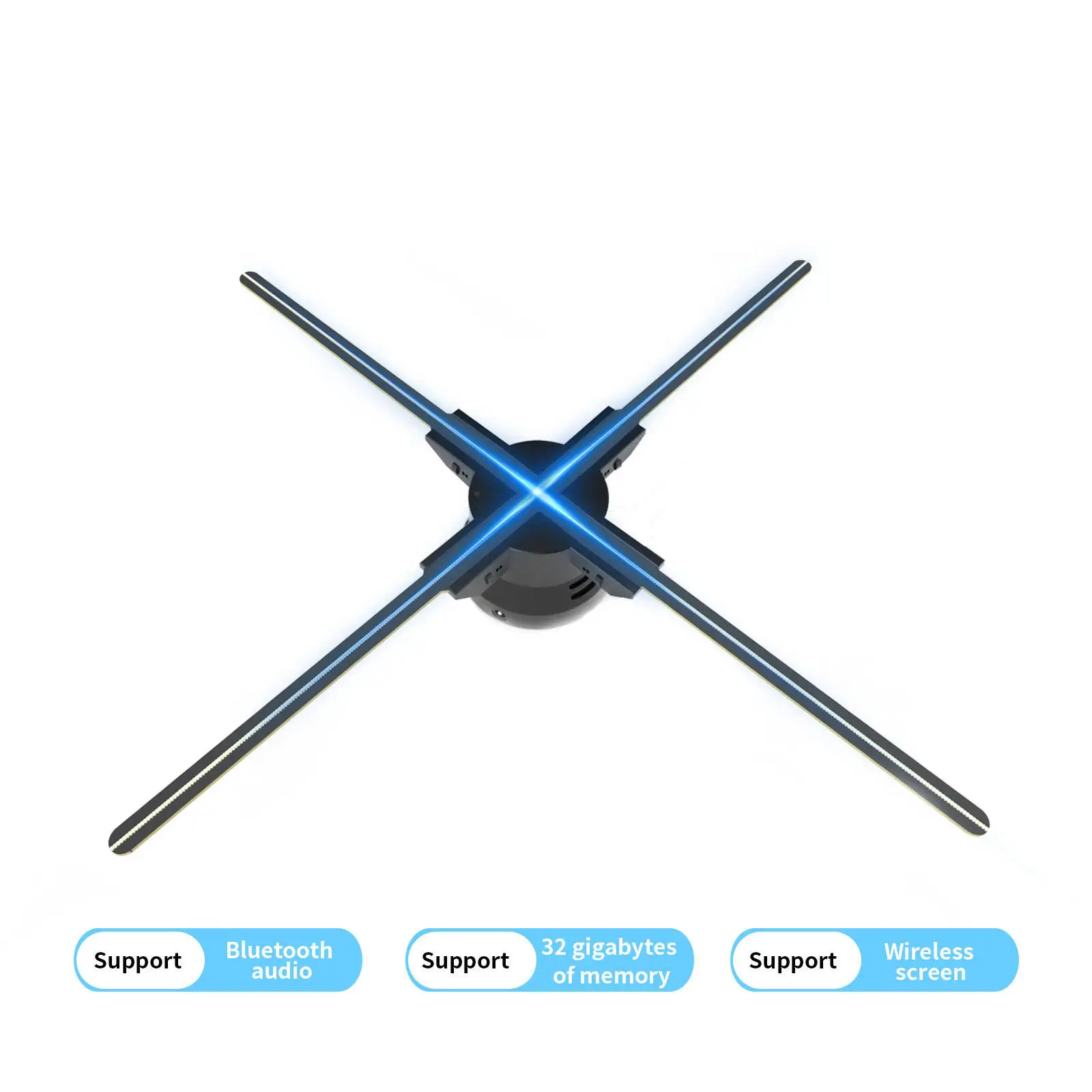 High Resolution Four Blades Advertising Playing Hologram Equipment hologram Display Hologram Fan