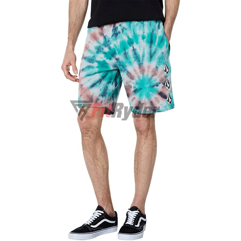 Tie Dye Sweat Shorts Custom Made Wholesale Shorts Washed Tie Dyed Gym Sports Baggy Shorts In Cotton best custom logo cheap price
