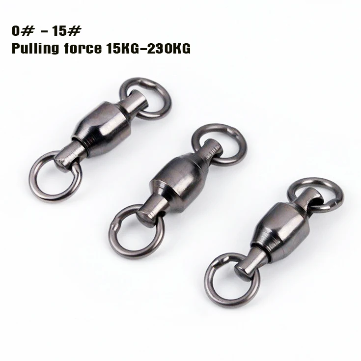 Wholesale 0#-10# strengthen Stainless Steel Ball Bearing Swivel With Solid Ring Fishing Accessories