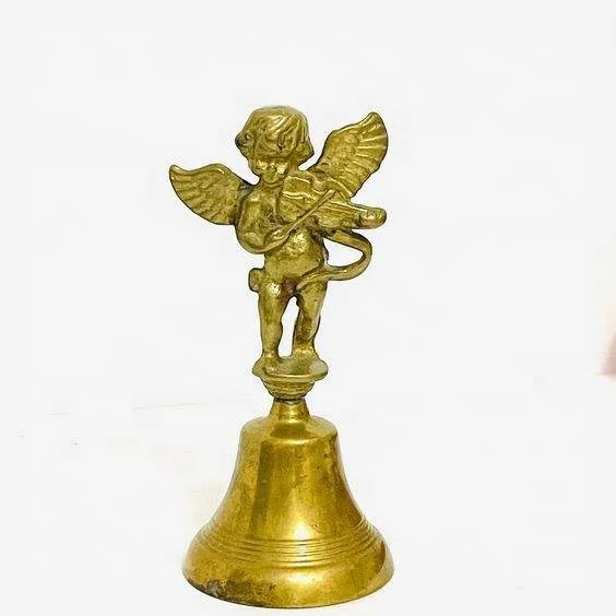 Brass Handle Bell new Design brass Hand bell With new design handle new Look Metal Peon Bell For Office