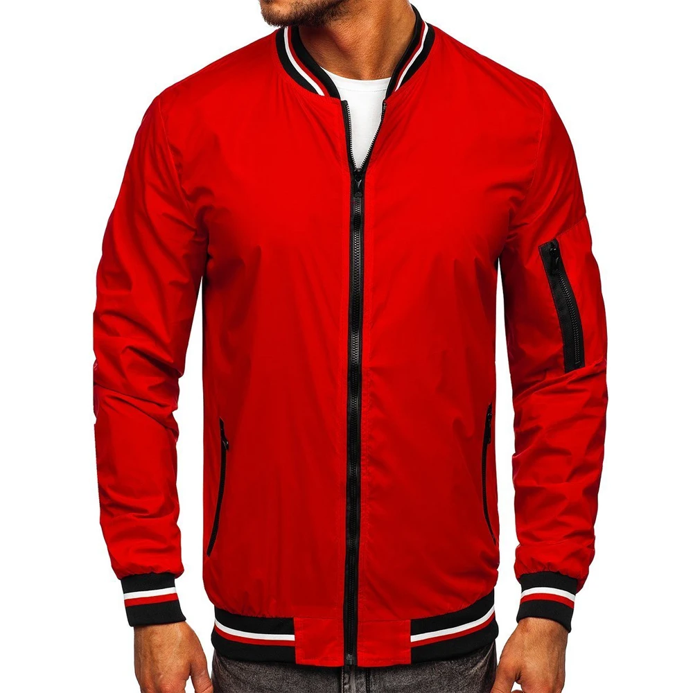 Factory Low Prices Custom Wholesale Hip Hop Men Bomber Jacket / Winter Wear Plus Size Slim Fit Casual Men Bomber Jacket