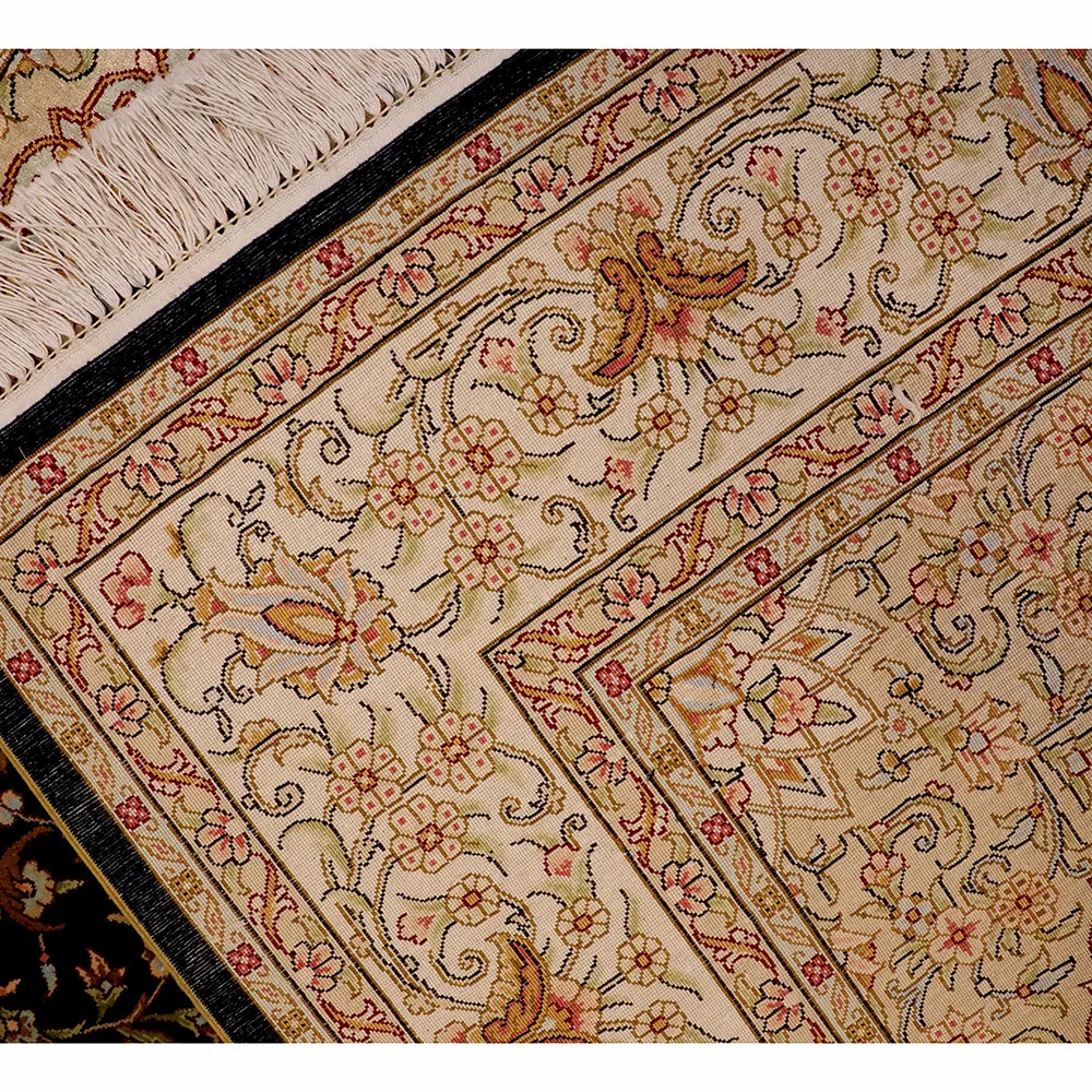 Yuxiang 4.5x6.5ft Hand Knotted Small Size Pakistan Rug Handcraft Silk Carpet 100% Silk Area Rugs Made In China