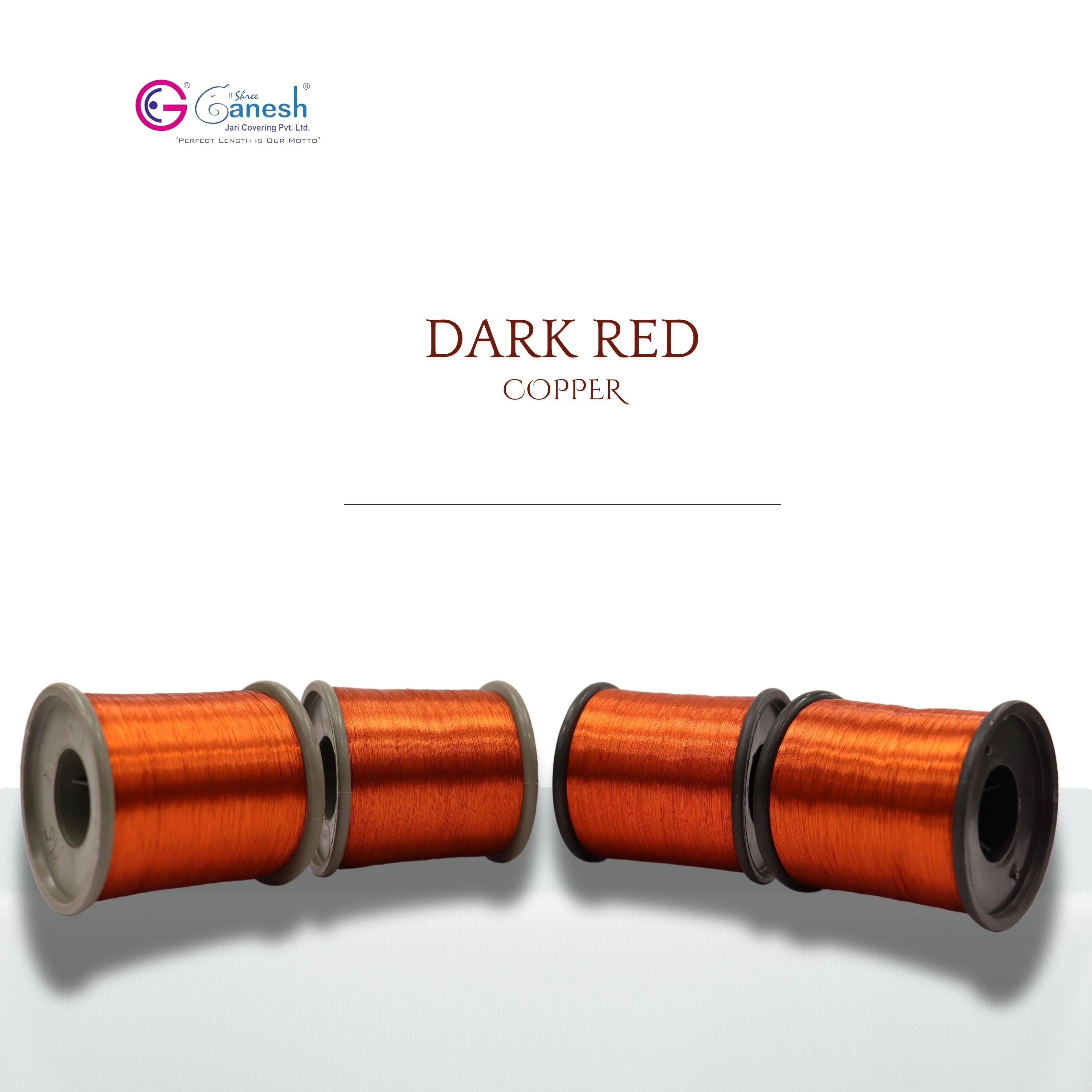 Dark Red Copper Metallic Yarn Lurex Registered High Tenacity Flora Jari Polyester Yarn Weaving Hand Knitting Embroidery