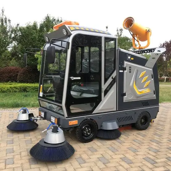 High-Speed Electric Industrial Road Floor Sweeper Vacuum Street & Garden Cleaner with Wheels and Brush New Condition