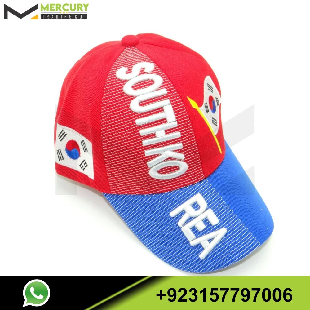 SERBIA Red Country Flag EMBOSSED HAT CAP
