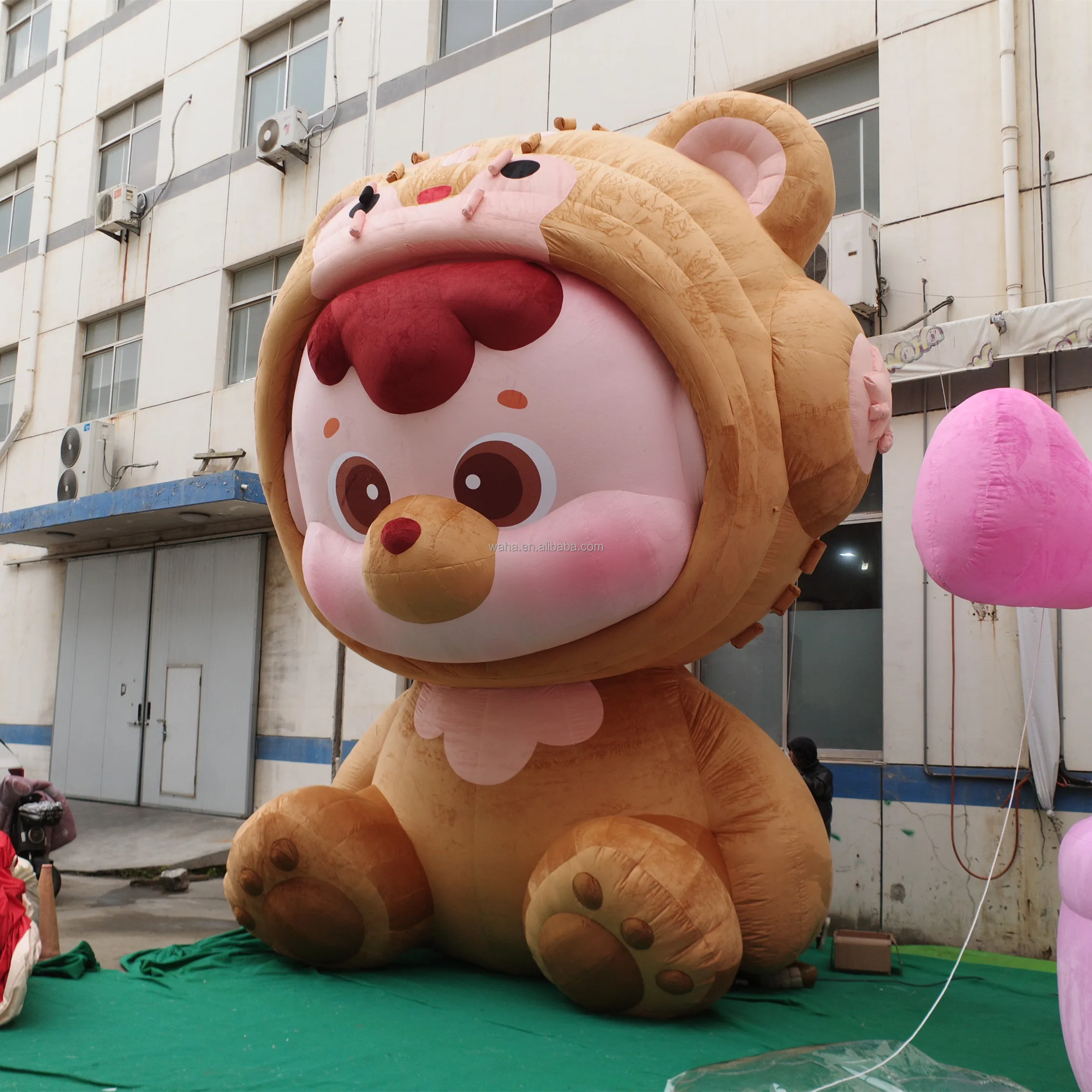 Custom giant advertising Inflatable cartoon mascot plush inflatable Brown bear from manufacturer of advertising inflatables