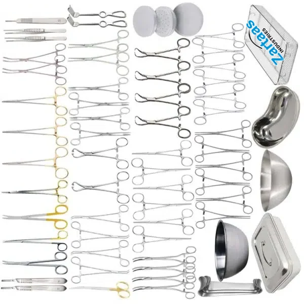 High Quality Stainless Steel Hernia and Appendix Set of 62Pcs Surgical Instruments Manufacturer and Exporter