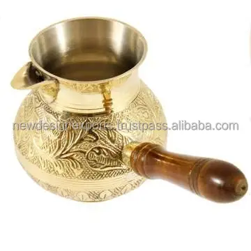 Brass Turkish Kettle for Making Tea,Coffee,Can Be Used On Gas,Turkish Coffee Pot