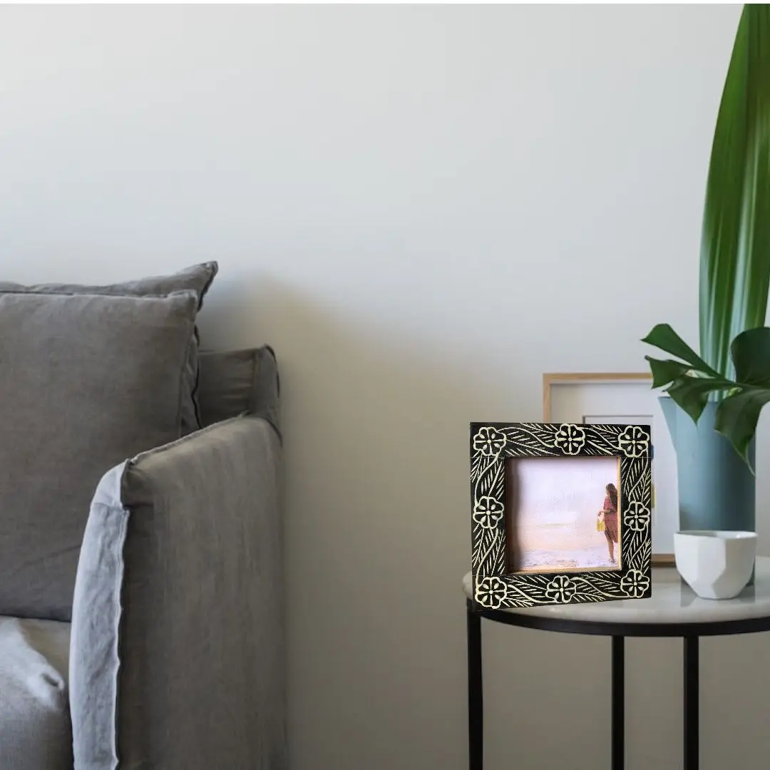 Handcrafted Wooden Picture Frame Elegant & Durable Vintage Style Wooden Photo Frame Beautifully Crafted for Your Photos