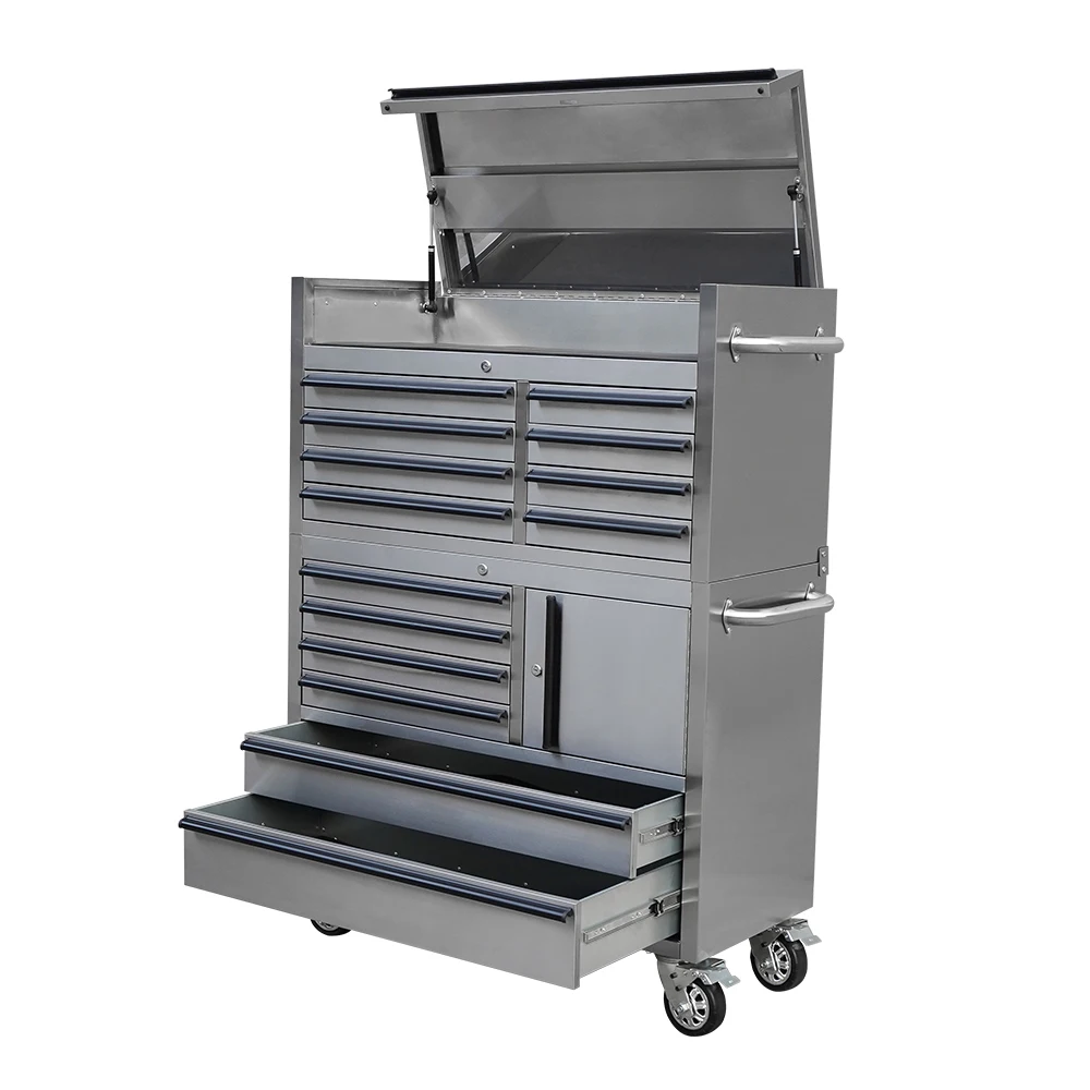 Hyxion Wholesaler Stainless steel 41inch 14 Drawers garage storage for home