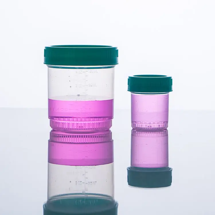 60 мл 150 мл пластиковый контейнер для мочи с белой крышкой