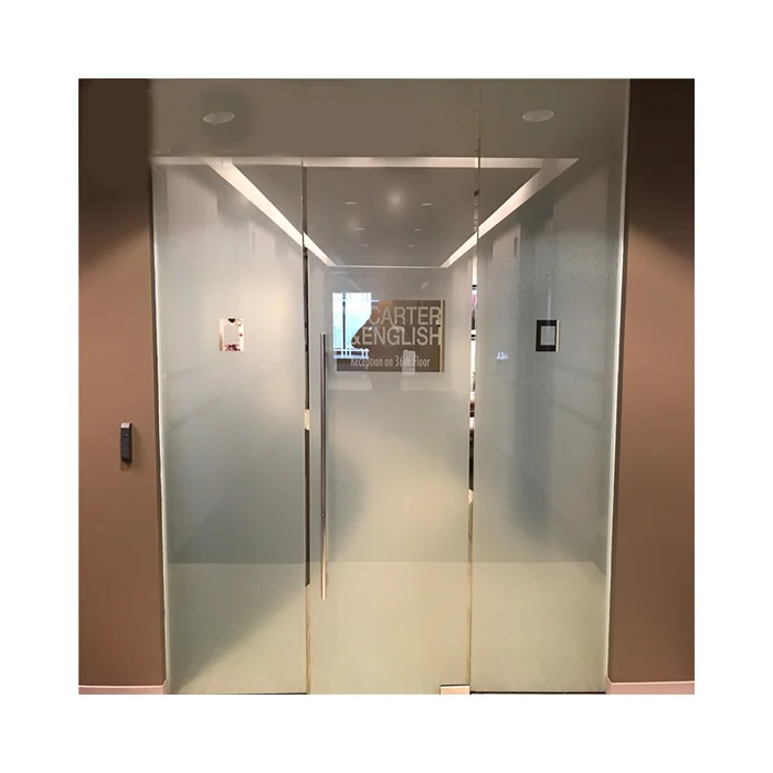 For building office interior tempered frosted glass door