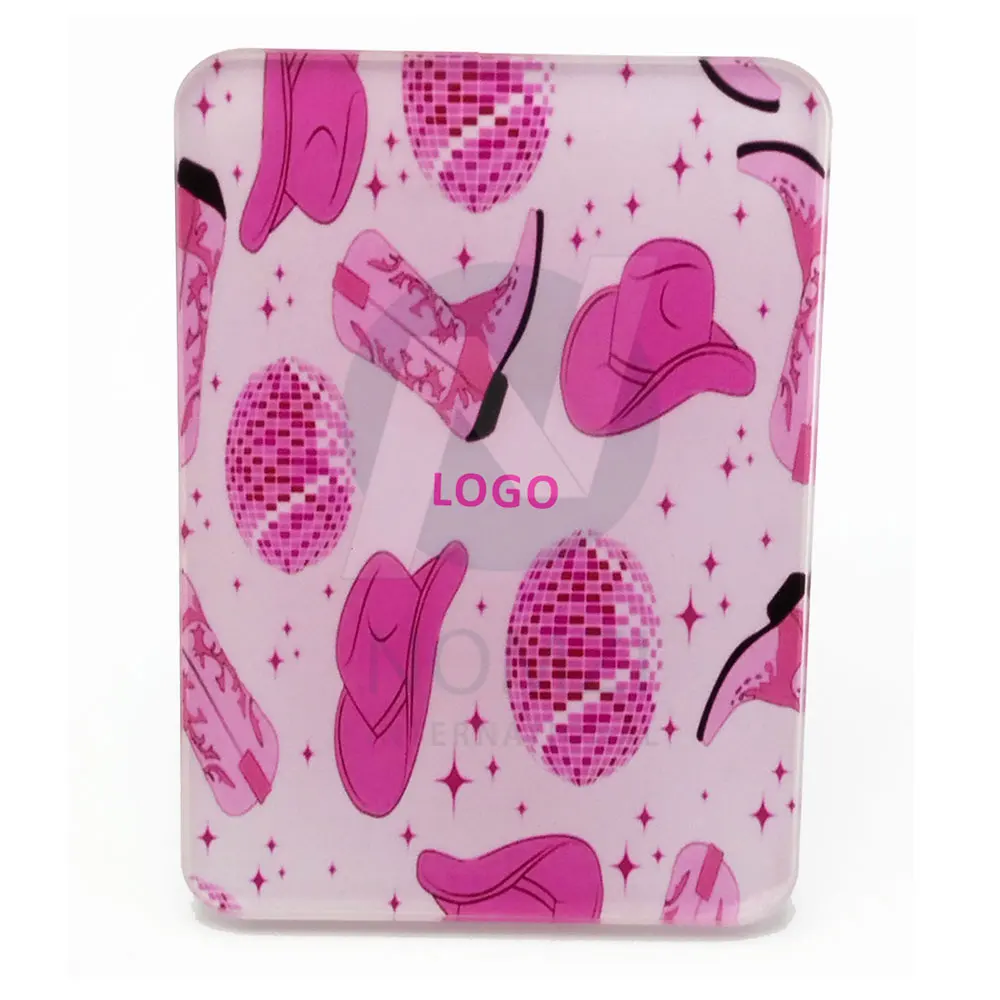 New Wholesale Private Label Glass Trays Custom Shape Cowboy Shoes Hat Lash Tile Trays For Eyelash Extension Holder Pallet Trays